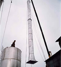 鶏糞乾燥工場用の水洗脱臭装置